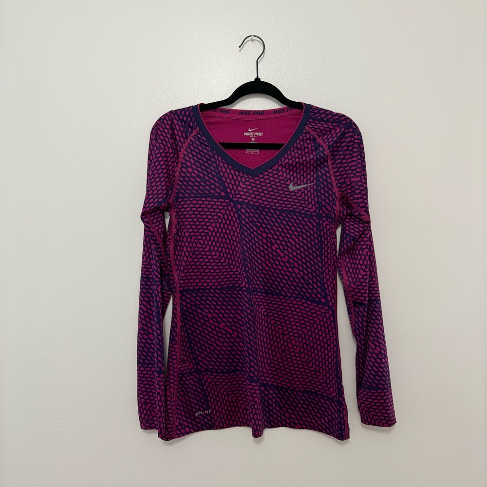 Nike Pro DRI-FIT Women's Vivid Pink and Deep Purple Jersey